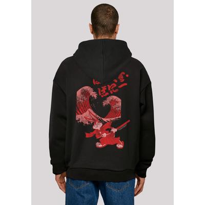 Kapuzenpullover F4NT4STIC "Looney Tunes Bugs Bunny Shogun", Herren, Gr. XXL, schwarz, Obermaterial: 100% Baumwolle, casual, oversize, Langarm, Pullover, Print Image