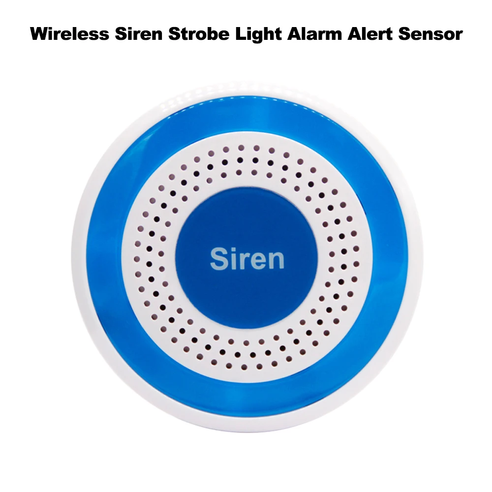 TAIBOAN Wireless 433 MHz Sirena Luce Stroboscopica Allarme Sensore di Allarme 85dB Allarme Interno Corno Per 433 mhz Sistema di Allarme di Sicurezza Domestica GSM