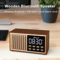 Altoparlante Bluetooth wireless retrò in legno Supporto radio FM Chiamata in vivavoce Lettore musicale Sveglia Scheda TF Disco U Audio portatile