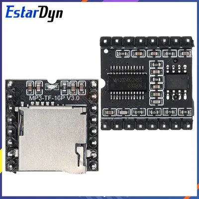 Estardyn DFPlayer Mini MP3 Player Modul V3.0 16P TF Karte U Disk DF Player Audio Voice Modul Board Image