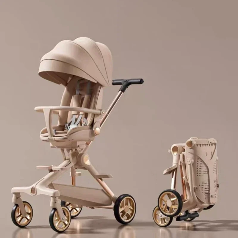Neuer leichter Kinderwagen mit hoher Sicht, verstellbarer Lenker, Multifunktions-Kinderwagen, Allrad-Reise-Kinderwagen Image