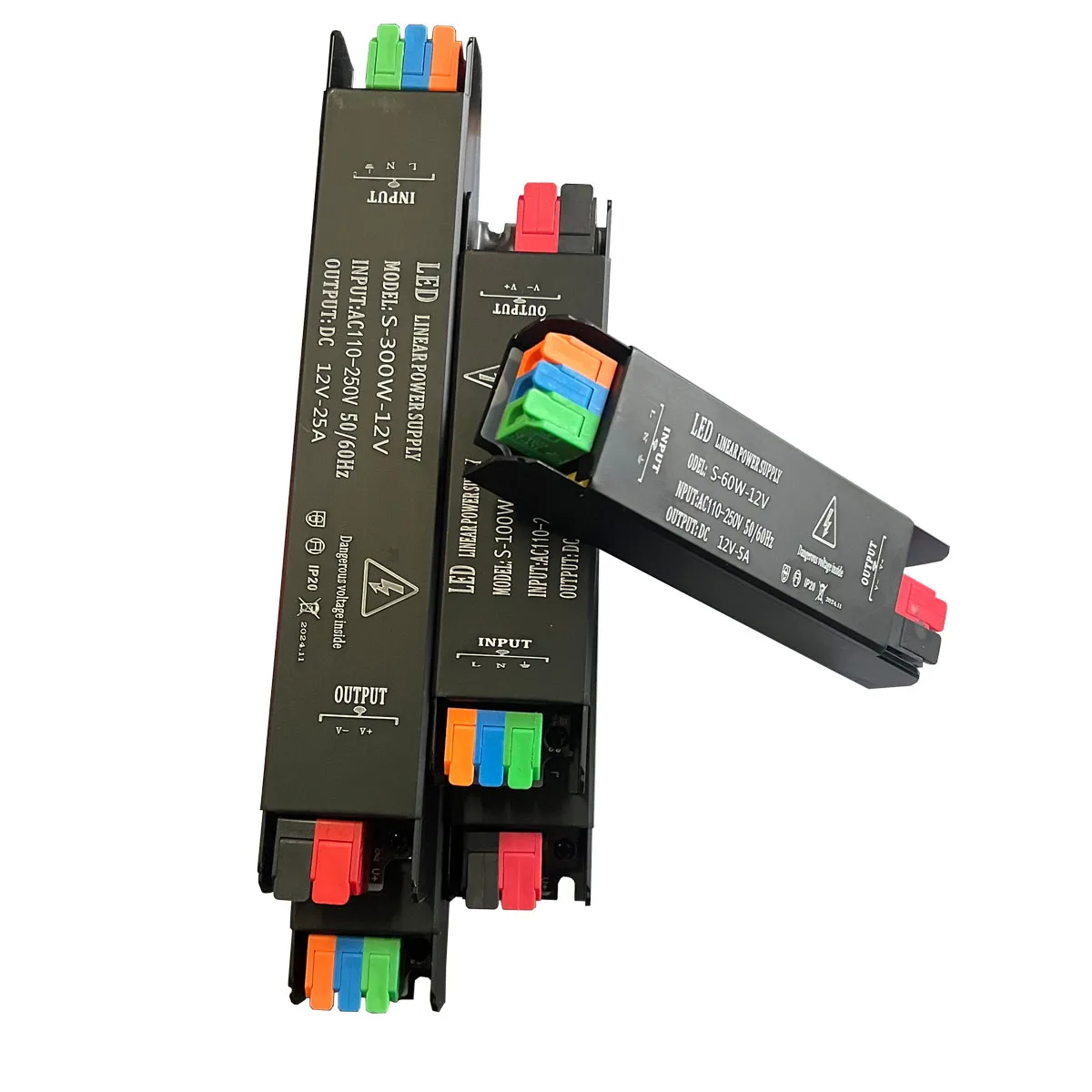 AC 110V 220V zu DC 12V 24V LED Schaltnetzteil Adapter 60W 100W 200W 300W 400W Ultradünner Beleuchtungstransformator Treiber Image