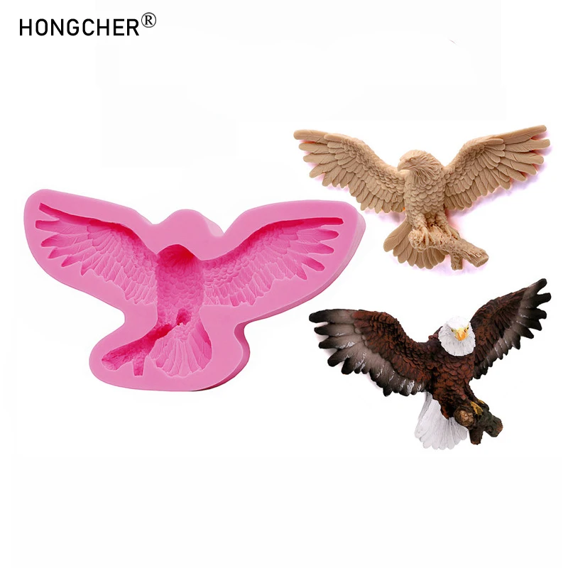 Big Eagle Gips Aroma therapie Ornament Silikon form Kuchen Dekoration DIY handgemachte Keramik Kunst Kühlschrank Aufkleber Tropf formen Image
