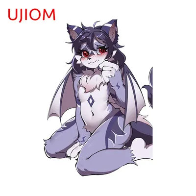 Ujiom 13cm x 9cm niedlichen pelzigen Katzen ohren Wanda uf kleber persönlichen Schrank Herd Image