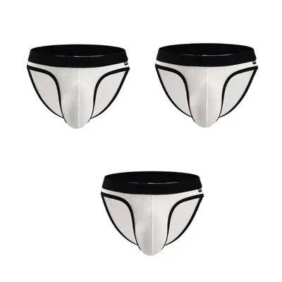 3Pack Unterwäsche Männer Sexy U Pouch Unterwäsche Männer Slip Tangas Sexis De Hombre Ropa Interior Hombre Image