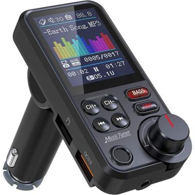 Bluedeer - Bluetooth Adapter Auto – fm Transmitter mit starkem Mikrofon, 1,8-Zoll-Farbbildschirm, Image