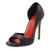 High-Heel-Sandalette "Peeptoe Pumps mit hohem Absatz", Damen, Gr. 43, schwarz, Obermaterial: 100% Polyurethan. Futter: 100% Polyurethan. Decksohle: 100% Lederimitat. Laufsohle: 100% Synthetik, LASCANA BELLE AFFAIRE, animal-print, sexy, Schuhe...
