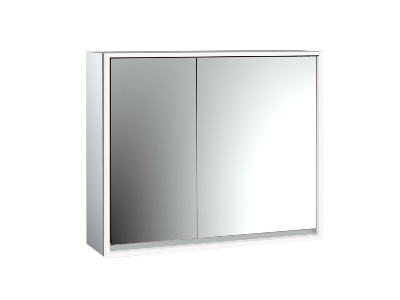 emco LED-Lichtspiegelschrank Loft Aufputz, 800 mm, breite Tür rechts Rückwand weiß, 979806108 979806108 Image
