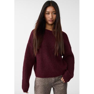 Stradivarius Oversize sweater Burgundy M