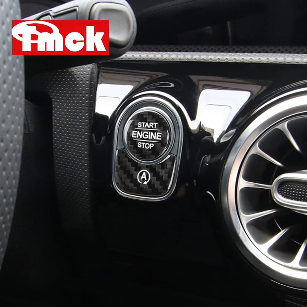 Coperchio del rivestimento del pulsante di arresto dell'avviamento del motore dell'auto per Mercedes Benz A B G CLA GLE GLS GLB GLA classe AMG W177 W247 W464 C118 W167 X247 H247