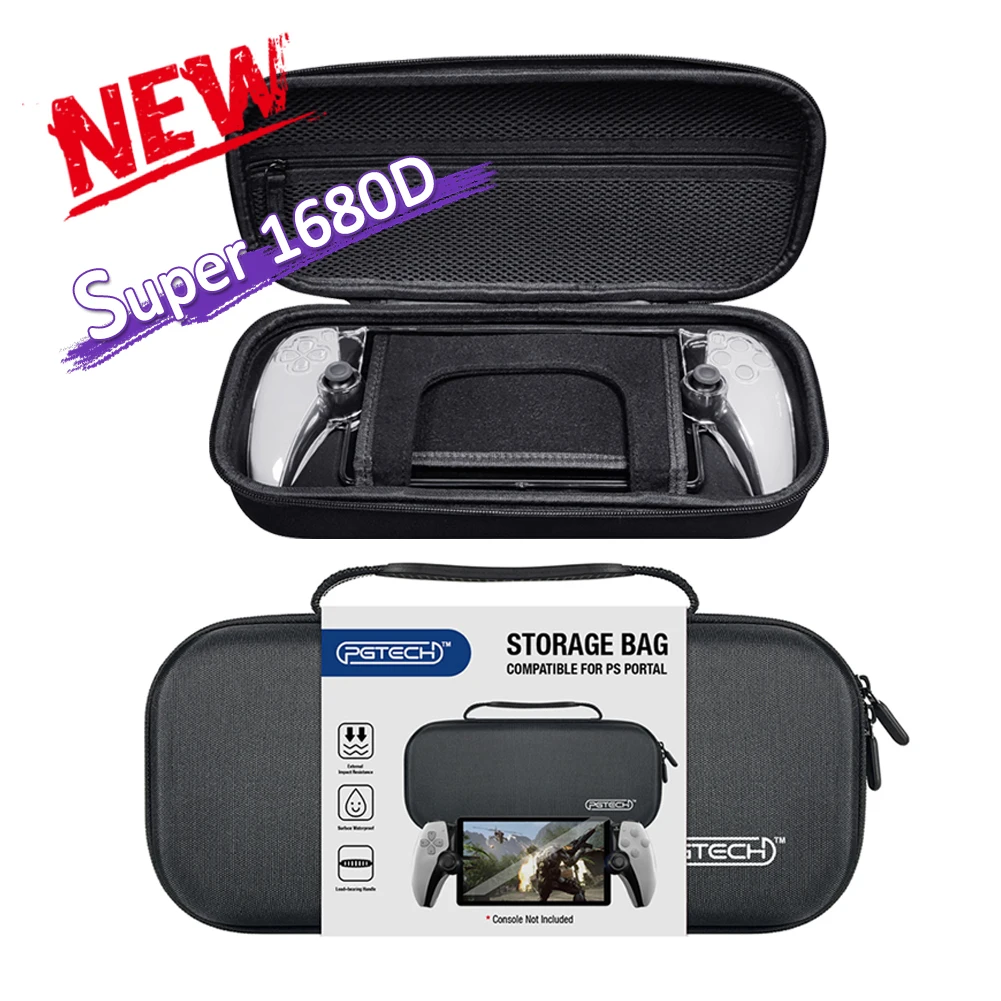 Carrying Case for PS5 Portal Console 1680D Thickened Oxford Cloth Dust Protective Bag Game Accessories for PlayStation Portal