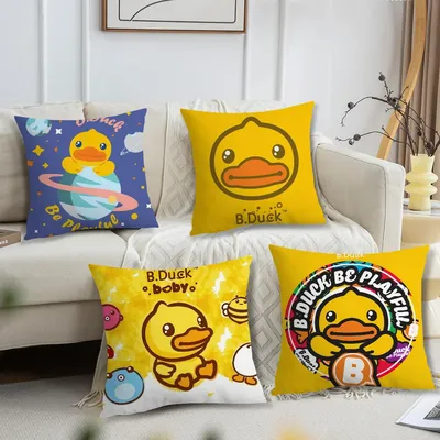 Modisches Design B-B.D-Duck Niedlicher Kissenbezug, bequemes weiches Kissen für Sofa, Heimbüro, Image