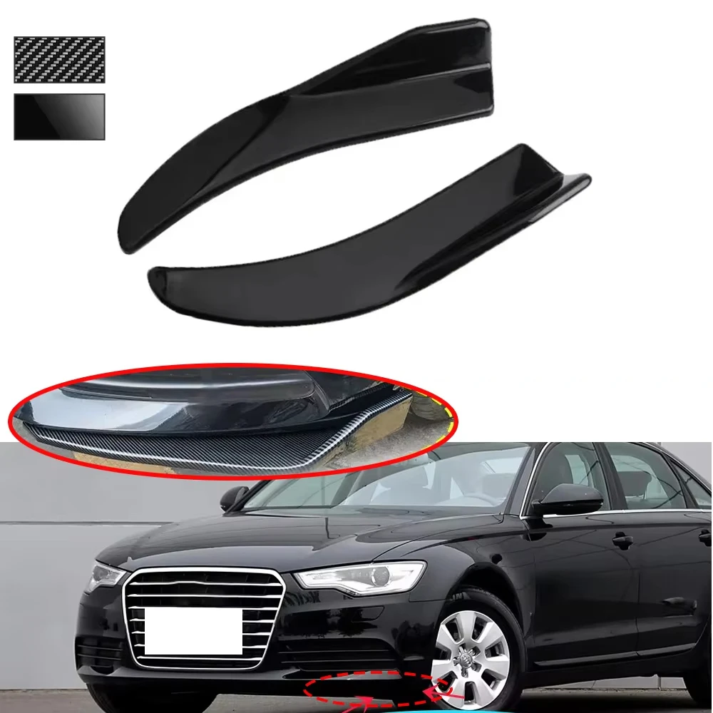 Frontschürze Spoiler Splitter PAAR Auto Seite Ecke Anti-kollision Schürzen Diffusor Schutz Für Audi A4 B9 A5 RS5 Für BMW Image