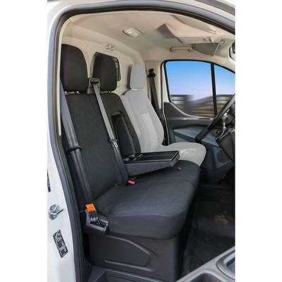 Passform Sitzbezug aus Stoff kompatibel mit Ford Transit, Doppelbank vorne teilbar Image