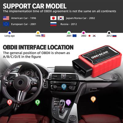 OBDII Scanner Code Reader Car Diagnostic Tool WiFi ELM 327 V 1.5 ICAR2 OBD SCAN For Android/IOS