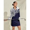 Per donna vestito da golf Blu scuro Manica lunga Abbigliamento da golf da donna Abbigliamento Abiti Abbigliamento