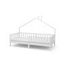 Lit Cabane Justus, 90x200 Cm Avec Matelas, Blanc, Vitalispa