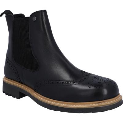 Hunter Cawdor Leder Herren Stiefel Schwarz Image