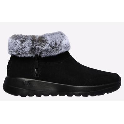 Skechers On The Go Joy Savvy Wide Wildleder/Kunstpelz Damen Schwarze Farbe/Graue Stiefel