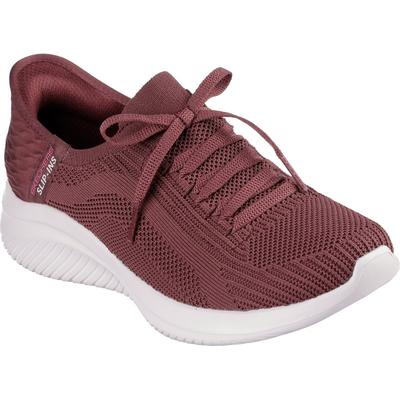 Skechers Ultra Flex 3.0 Brilliant Path Textile Damen-Burgunder-Sneakers