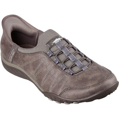 Skechers Breathe-Easy Home-Body Textile Damen Sneaker In Dunklem Taupe