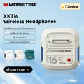 Original Monster XKT16 TWS Cuffie senza fili Bluetooth V5.3 Auricolari per chiamate HD Auricolari da gioco a bassa latenza Cuffie in standby lungo