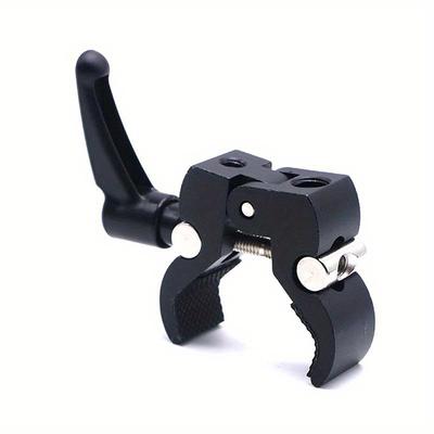 TEMU Versatile Black Mouth Pliers With Magic Arm Clamp - Aluminum Alloy, Ideal For Photography & Lighting Accessories Image
