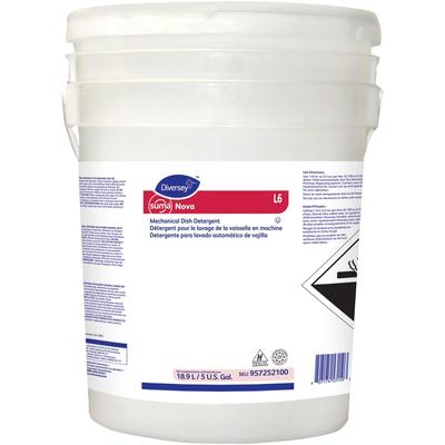 Diversey 957252100 Suma Nova L6 Machine Dish Liquid - Liquid - 640 fl oz (20 quart) - Characteristic Scent - 1 / Carton - Red