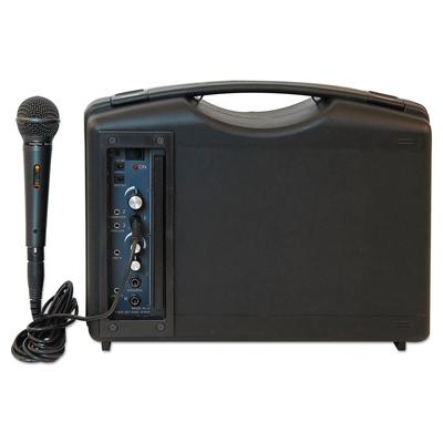 Amplivox S222A Bluetooth Audio Portable Buddy with Wired Mic, 50W, Black