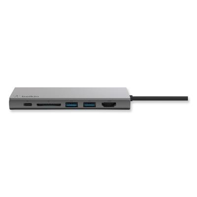 Belkin F4U092BTSGY USB-C Multimedia Hub, 6 Ports, Space Gray