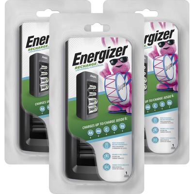 Energizer CHFCCT Family Size NiMH Battery Charger, 3/Carton, 7 Hour ChargingAA, AAA, C, D, 9V - Case of 3 EVECHFCCT
