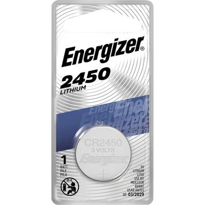 Energizer ECR2450BPCT Lithium Battery, 3 Volt, 12BX/CT, Silver - Case of 72 EVEECR2450BPCT