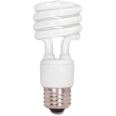 Satco S7218CT CFL Spiral Bulb T2, 13W, 880 Lumens, 48BX/CT, White - Case of 48