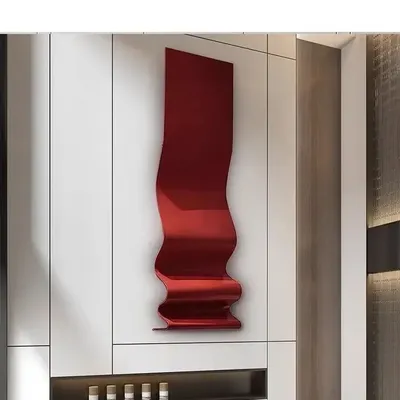 Minimalistische und luxuriöse Wanddekoration. Dreidimensionaler, abstrakter, gebogener Image