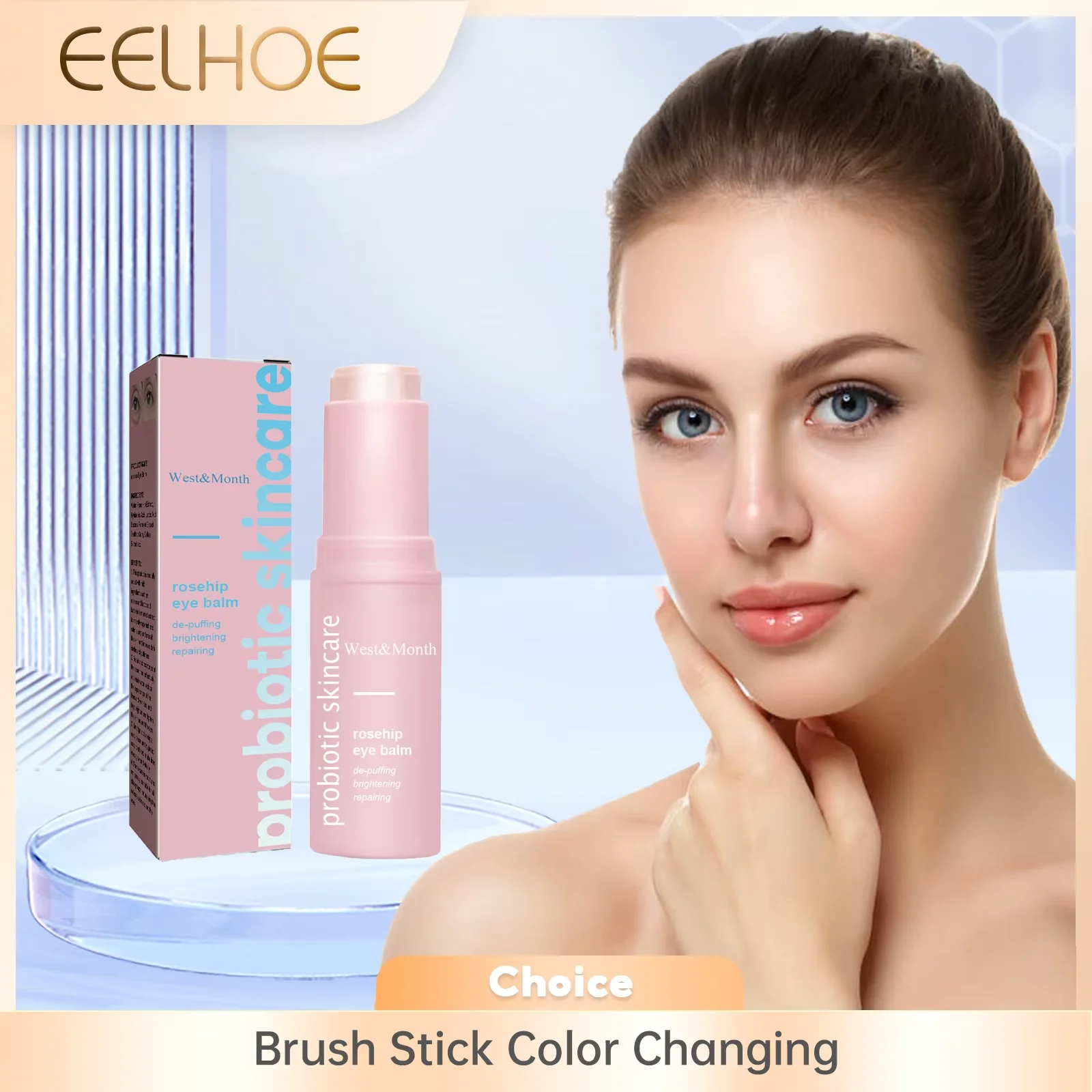 Hagebutte Augencreme Lifting Feuchtigkeitsspendender Balsam Stick Entfernen Augenringe Tränensäcke Schwellungen Hyaluronsäure Anti-Falten-Augencreme Image