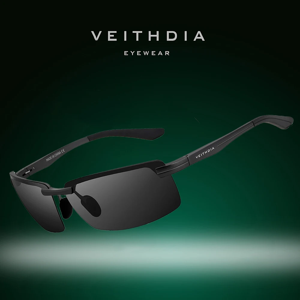 VEITHDIA Marke Sport Sonnenbrille Aluminium Brillen Polarisierte Linse Vintage Brillen Männlich Fahren Sonnenbrille Für Männer/Frauen 6510 Image