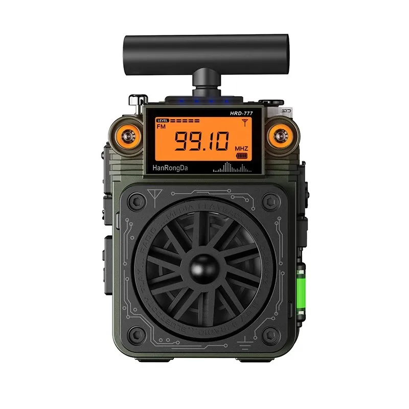 Hanrongda HRD-777 FM MW SW VHF WB Vollband-Bluetooth-Radioempfänger Fingerspitzen-Gyroskop Mini-Radio Multifunktions-Mini-Lautsprecher Image