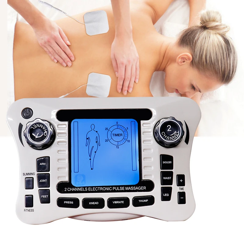 Niederfrequenz-Therapiegerät Tens Myostimulator EMS Muskelstimulator Elektrisches digitales Puls-Akupunktur-Massagegerät Schmerzlinderung Image