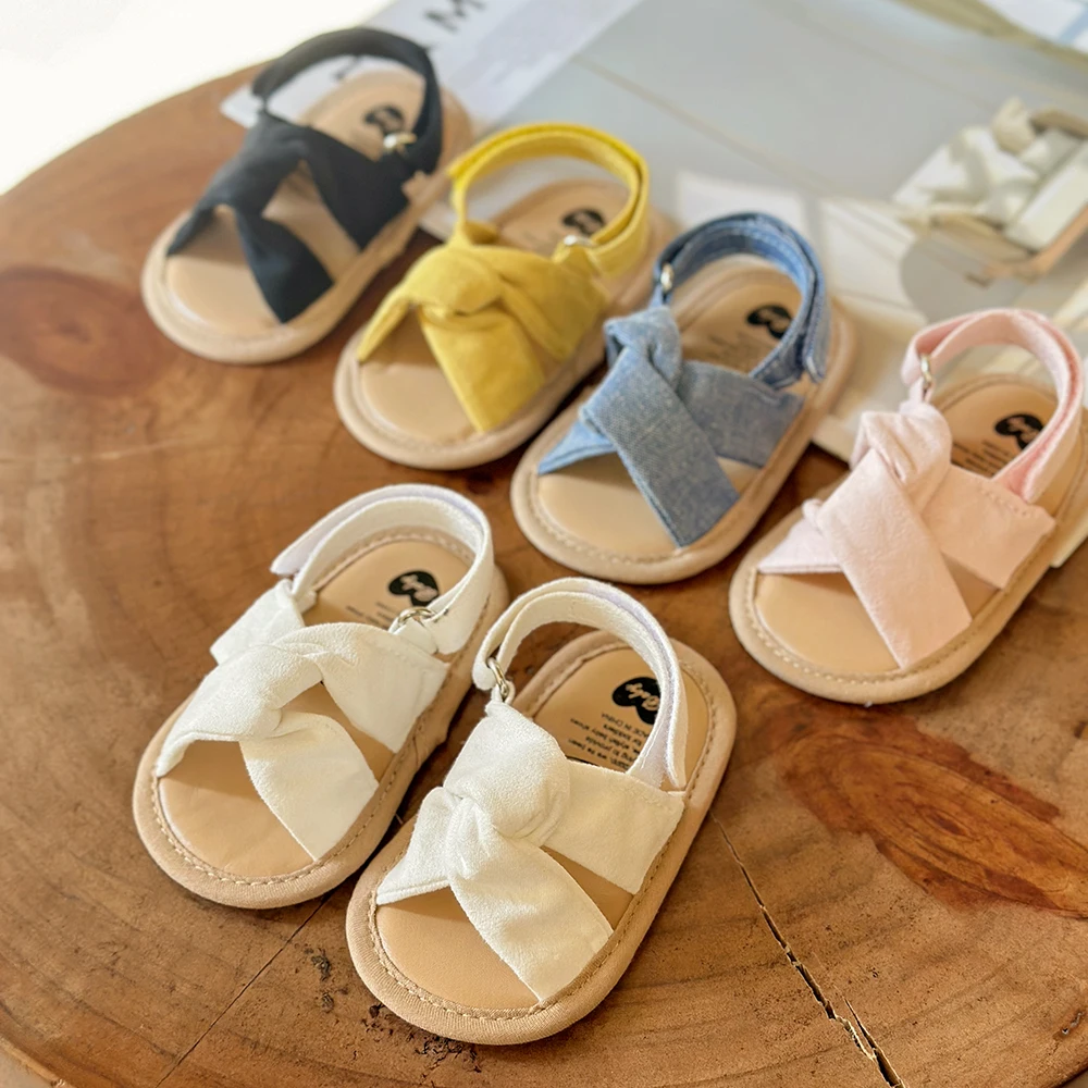 Baby Baby Mädchen Sommers andalen mit Blume weiche Sohle Neugeborenen Kleinkind erste Walker Krippe Kleid Schuhe Image