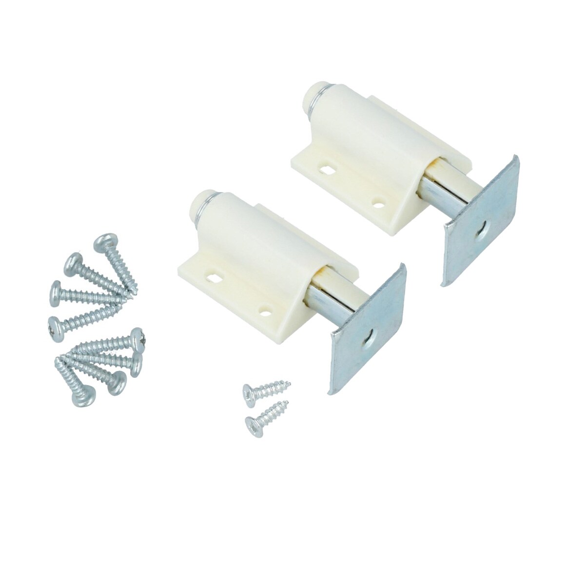 MS Beschläge Paar Magnetschnäpper Magnetschnapper Druckschnapper Schnapper Kunststoff Weiß Image