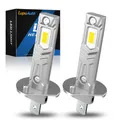 2 pezzi H1 lampadina per fari a LED H1 LED Canbus 20000LM H3 LED fendinebbia fanless wireless mini formato lampada automatica 12V 6000K bianco