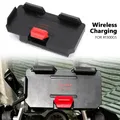 Staffa di navigazione per telefono cellulare con ricarica wireless USB per moto Logo rosso bianco per BMW R 1300 GS r 1300 gs R1300GS r1300gs
