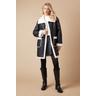 Oasis Womens Pu Bonded Shearling Coat - Black - Size 16 UK | Oasis Sale | Discount Designer Brands