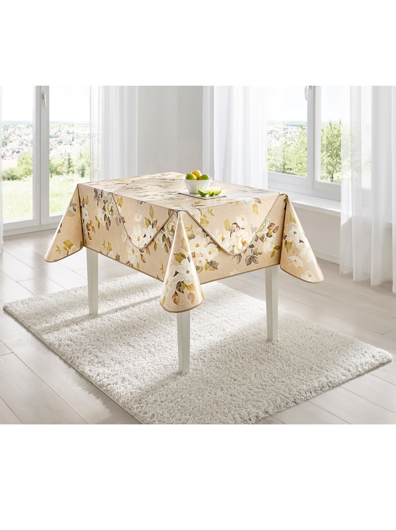 Tischdecke Gr. 4, beige, Ø:140cm, Tischdecken, Tischdecke Gartentischdecke Image
