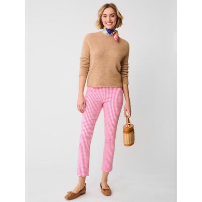J.McLaughlin Women's Romilly Pants in Gingham Hot Pink/White, Size 0 | Nylon/Spandex