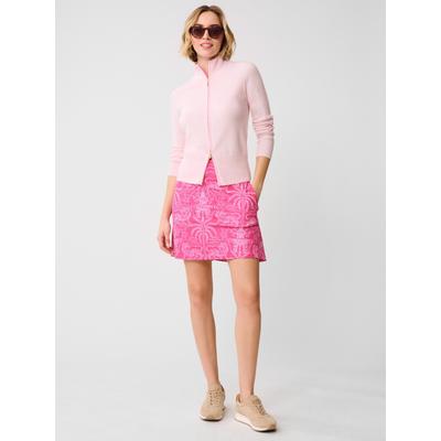 J.McLaughlin Women's Roe Skort in Tiger Damask Pink/Light Pink, Size Large | Nylon/Spandex/Catalina Cloth