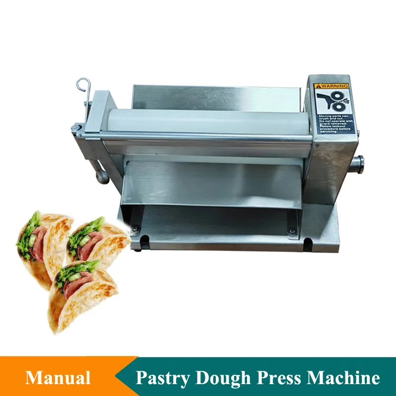 Macchina per pressa per pasta per pizza in rotolo di pasta da 27 cm Macchina per sfogliare il rullo per pasta in acciaio inossidabile Macchina per pasta manuale per negozio di snack