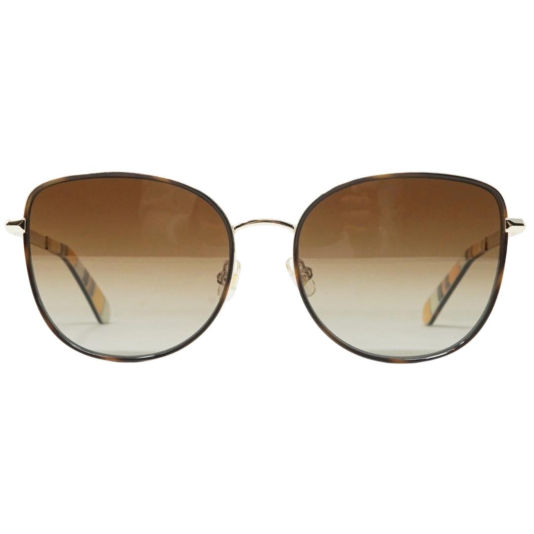Kate Spade Braune Sonnenbrille mit Verlaufsglas und goldenen Glasern Image