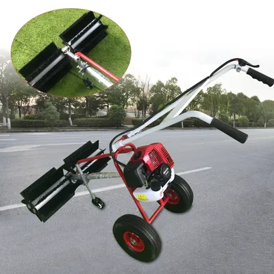 Grass Sweeper Portable Grass Brush Electric Broom Hand-held Lawn Sweeping Tool Gas Powered 2-stroke 43cc