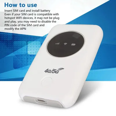 4G LTE USB WiFi Modem 150Mbps Unlocked 4G WiFi SIM Card Slot Built in 3200MAh Wireless Portable WiFi